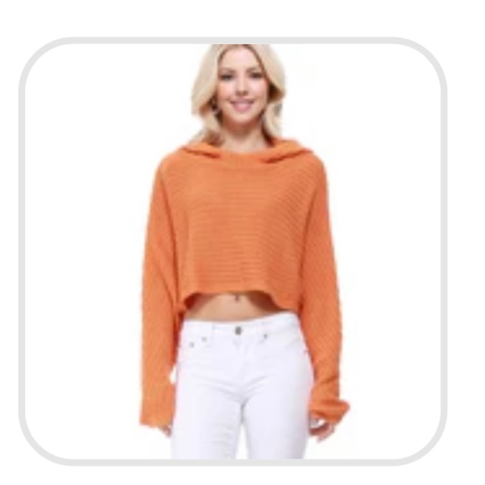 NWT - UT 🧡🧡 BLISS -  Cropped Hoodie Sweater - S/M